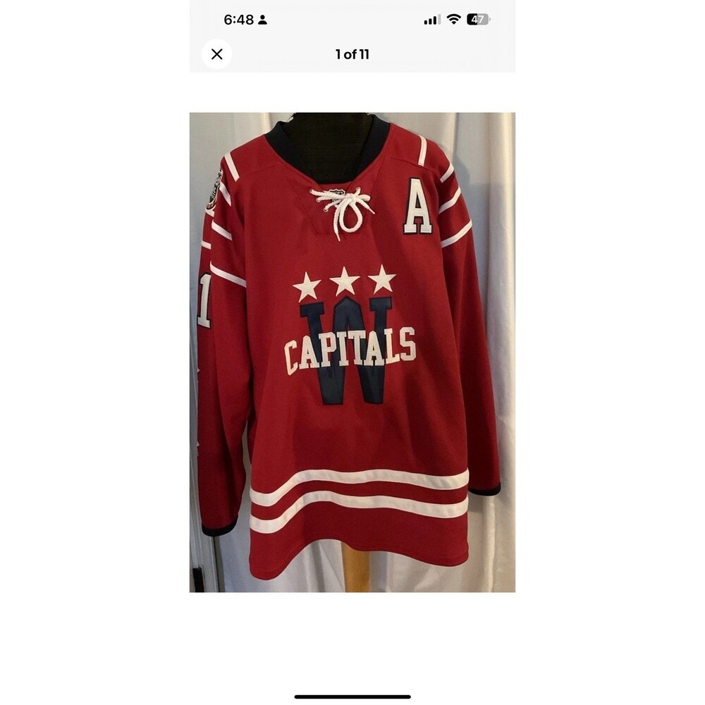Washington Capitals Reebok Hockey Jersey Winter Classic #21 Laich Size 56